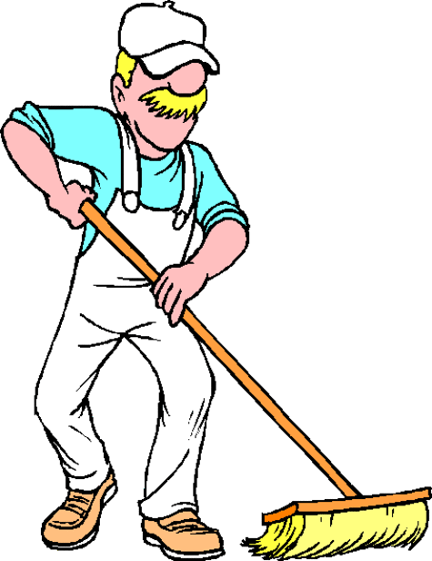 Image result for janitor sweeping